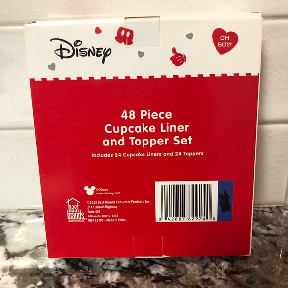 New Disney Minnie Mickey Mouse Cupcake Liners & Topper Set  - Valentines Day - Picture 5 of 6